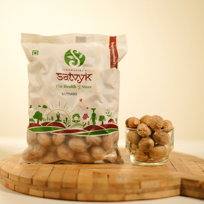 Nutmeg (Jaiphal) | Whole Aromatic Spice | Warm Flavour for Baking & Curries | Handpicked & Natural