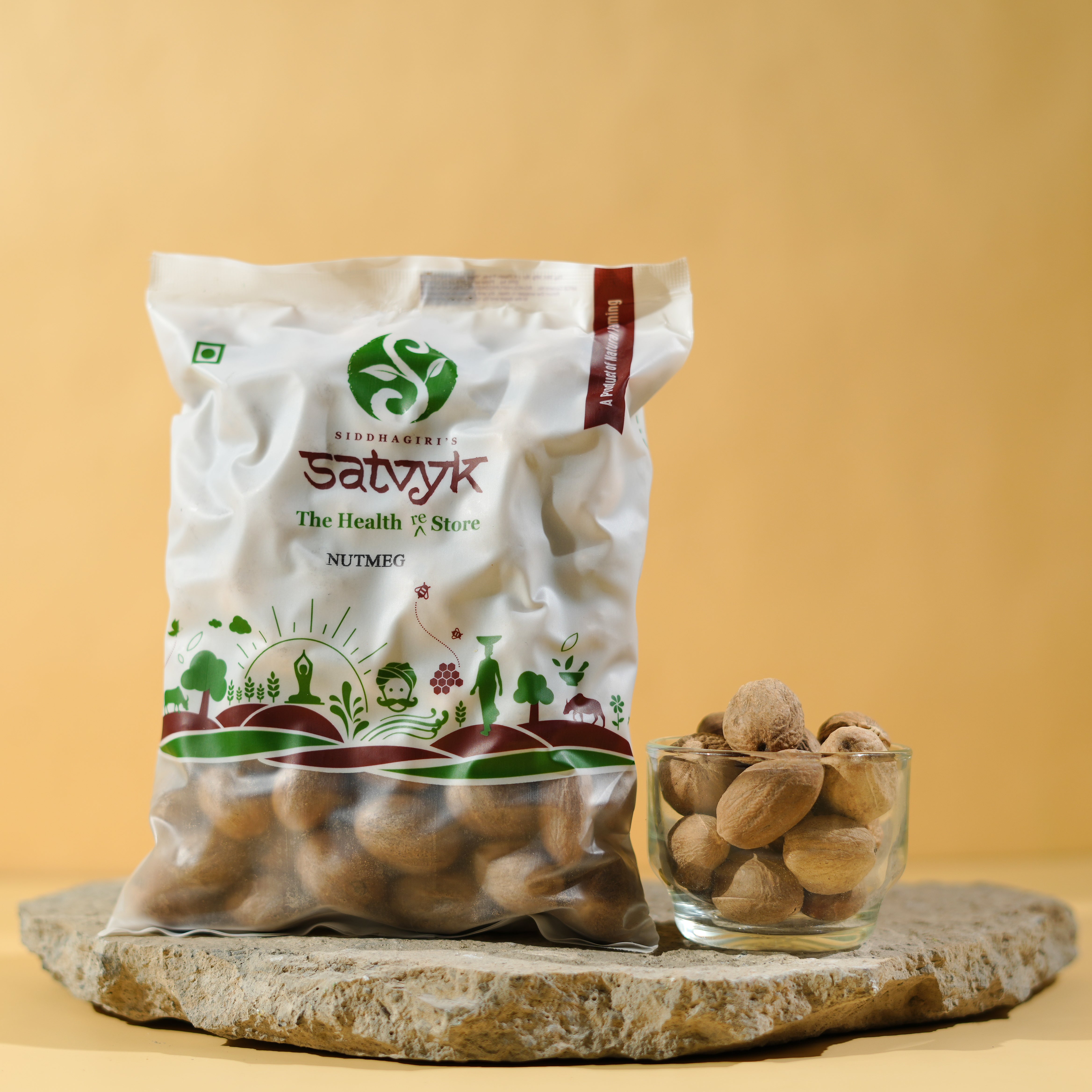 Nutmeg (Jaiphal) | Whole Aromatic Spice | Warm Flavour for Baking & Curries | Handpicked & Natural