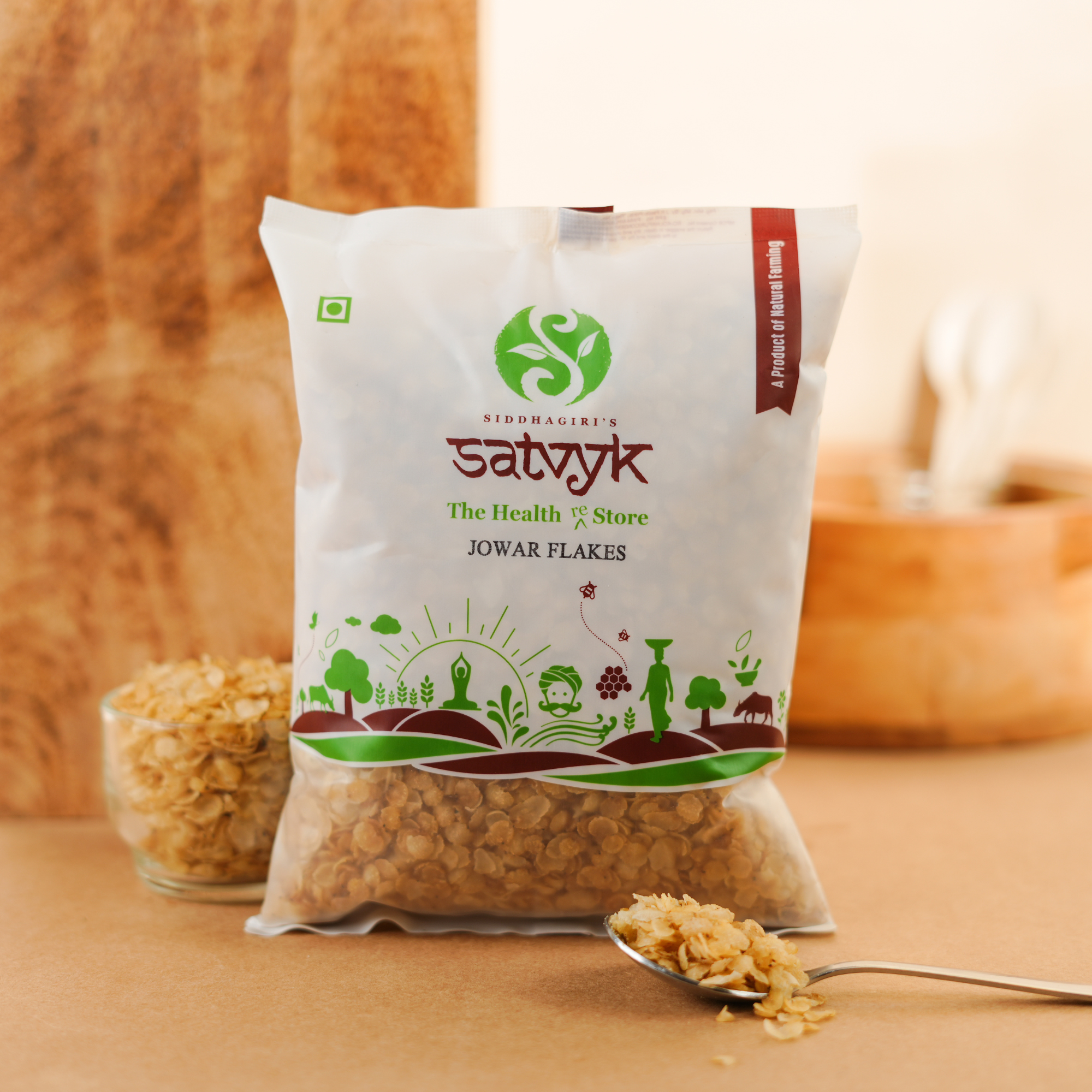 Jowar Flakes | Iron-Rich & Gluten-Free | No Sugar | Light, Nutritious & Easy to Digest | Ideal for Morning Meals