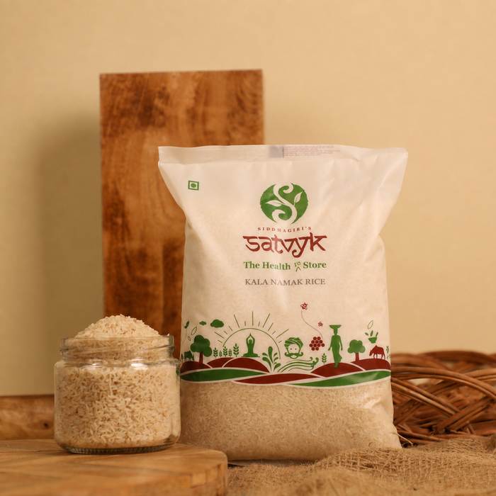 Kala Namak Rice | Traditional Aromatic Rice | Natural & Unpolished | Satvyk Kala Namak Rice