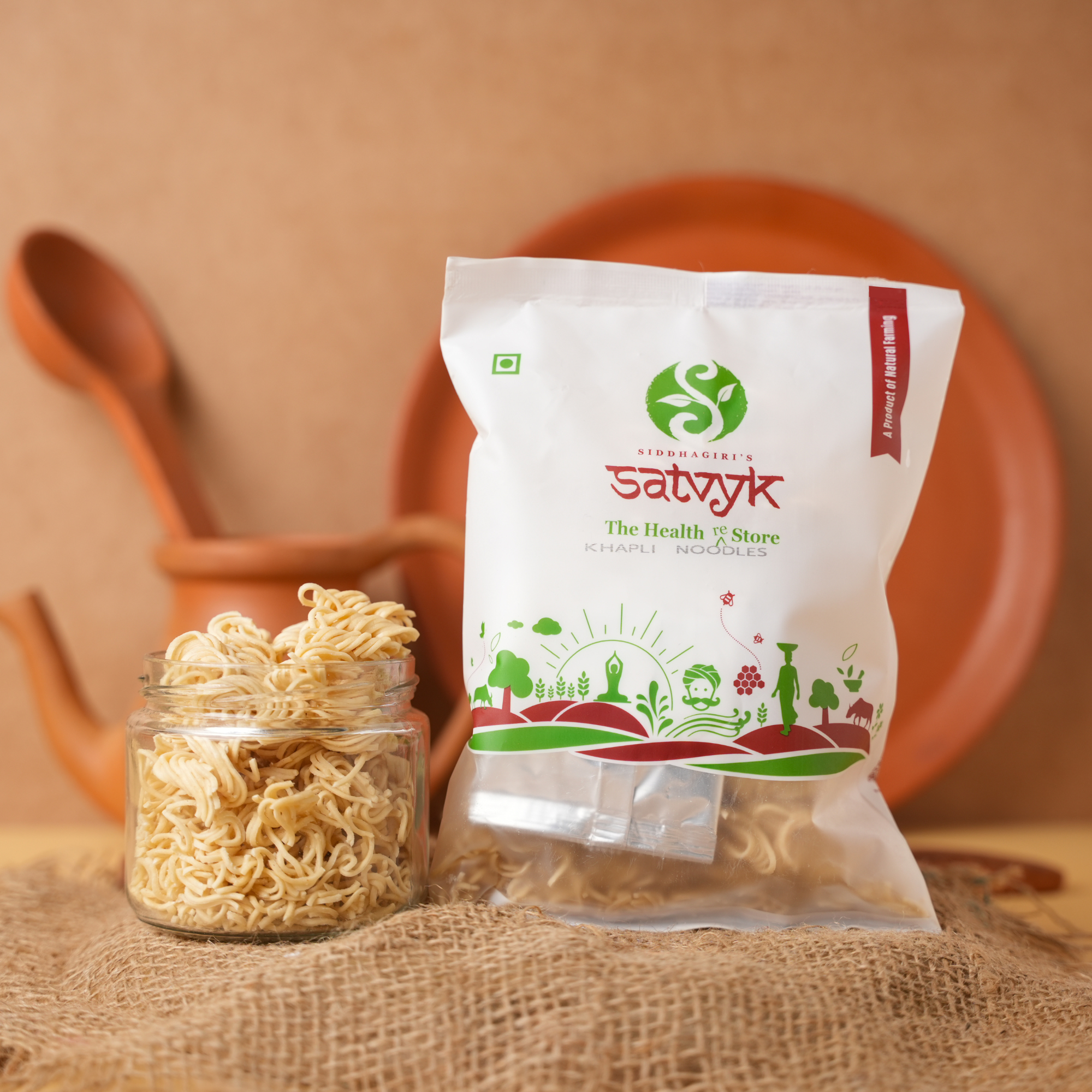 Khapli Wheat Noodles | Ancient Grain Goodness | No Maida | Slow Digesting & Low GI | High Fibre | Ideal for Weight Watchers