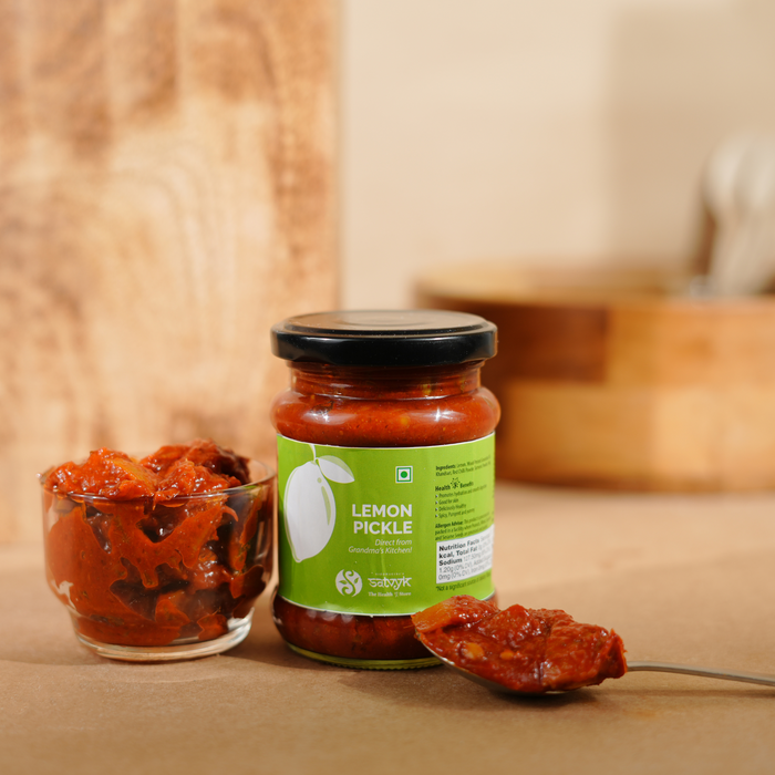Lemon Pickle | Homemade Nimbu Achar | Sun-Cured & Hand-Stirred | Tangy, Spicy & Rich in Flavour | No Preservatives