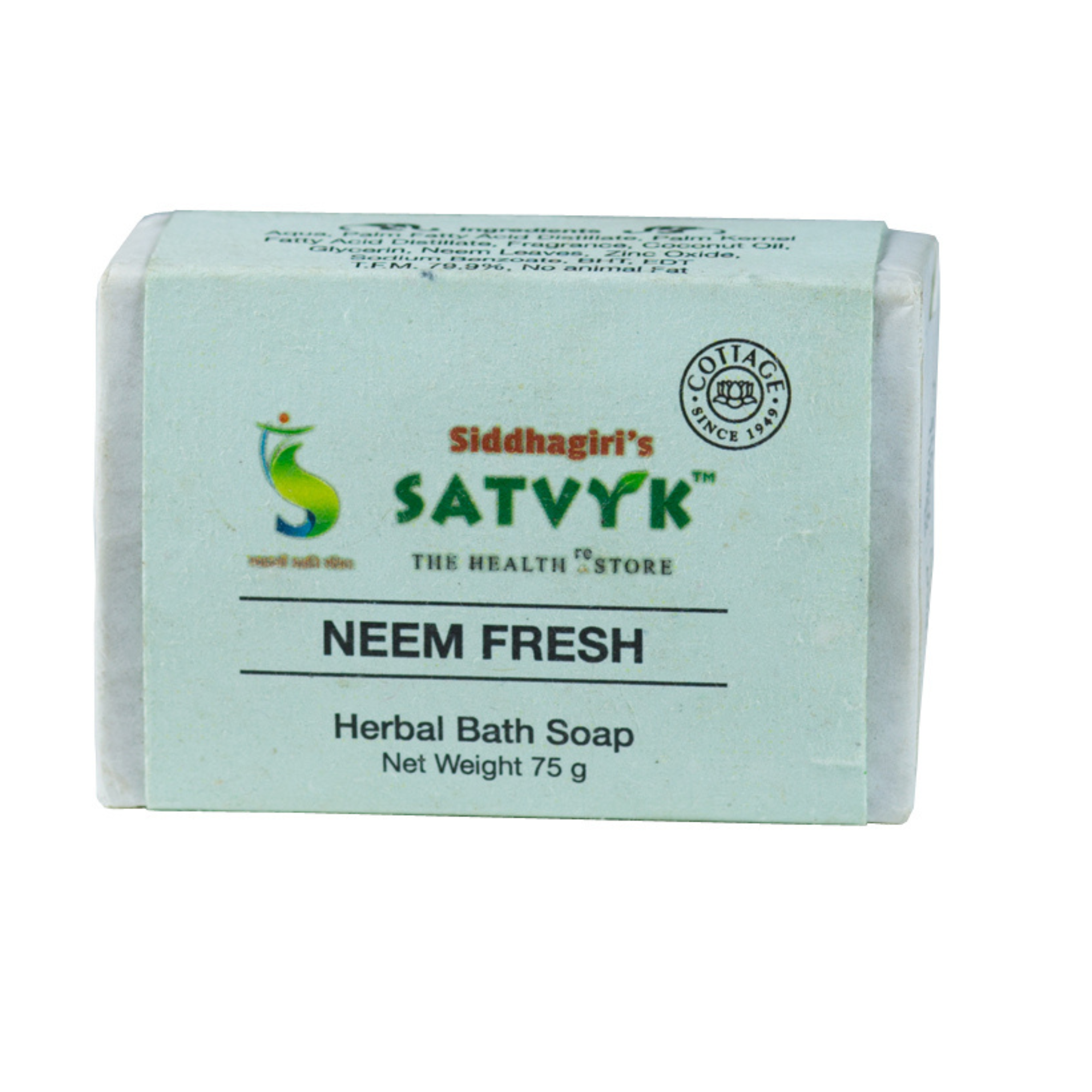 Handmade Neem Fresh Herbal Bath Soap | Anti-Bacterial & Acne Control | Purifying Cleanser | Ideal for Sensitive & Oily Skin