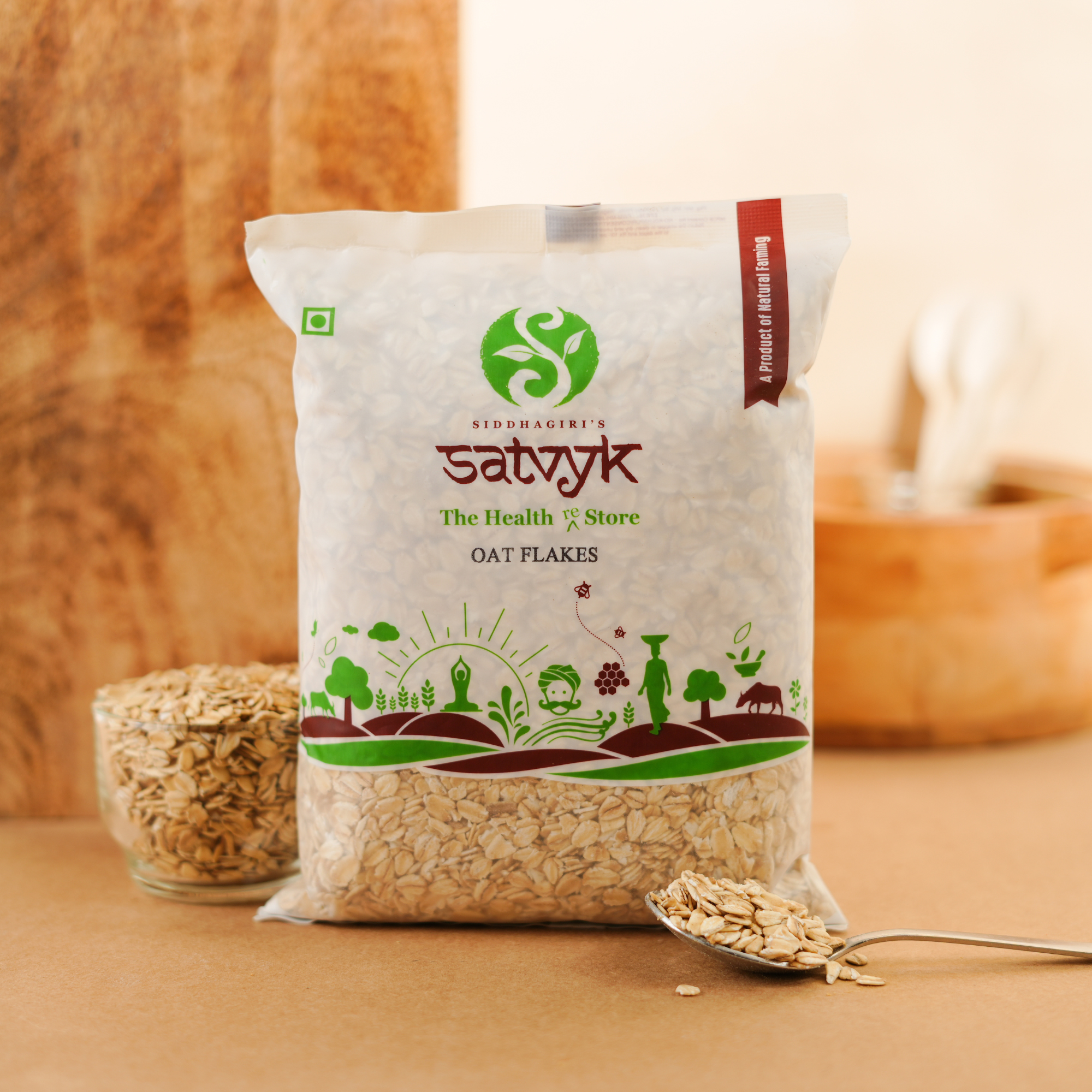 Oat Flakes | High Fiber | No Sugar | Ideal for Porridge, Overnight Oats & Granola
