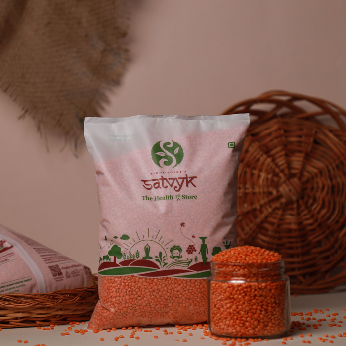 Masoor Dal | Masoor dal split | Pesticide free masoor dal Unpolished masoor dal | Red Lentil | Non-GMO and Chemical-free | Satvyk Masoor Dal