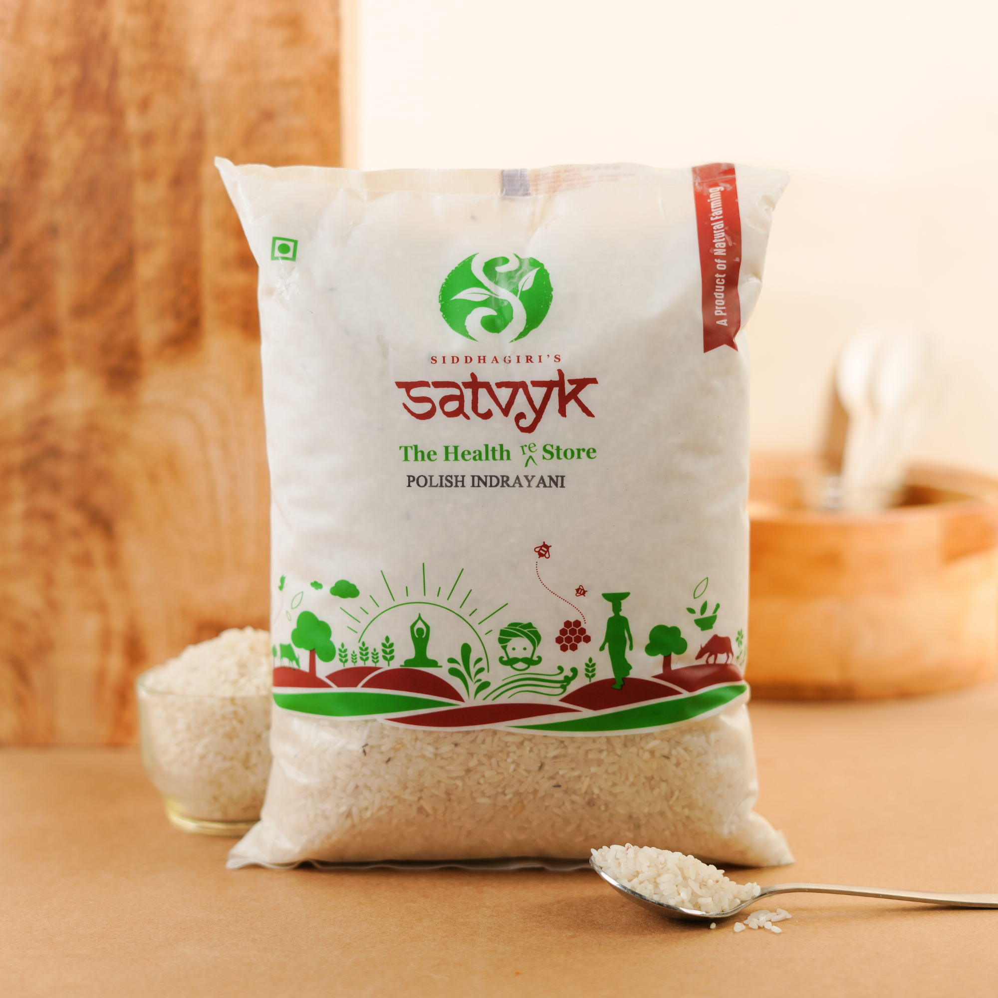 White Indrayani Rice | Naturally Fragrant & Sticky | Ideal for Masale Bhaat, Pulao & Daily Cooking | Soft Texture