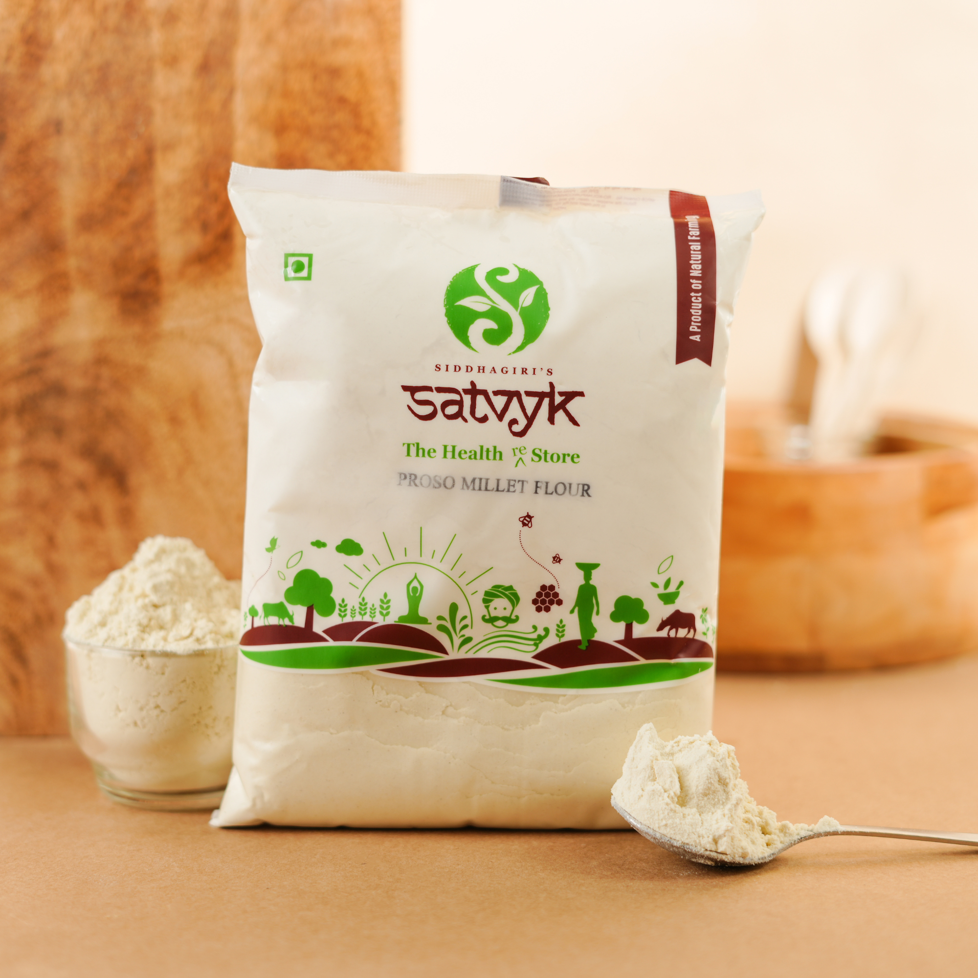 Proso Millet Flour | Protein-Rich & Low Glycemic | Gluten-Free Atta for Soft Rotis & Snacks | Light on Stomach