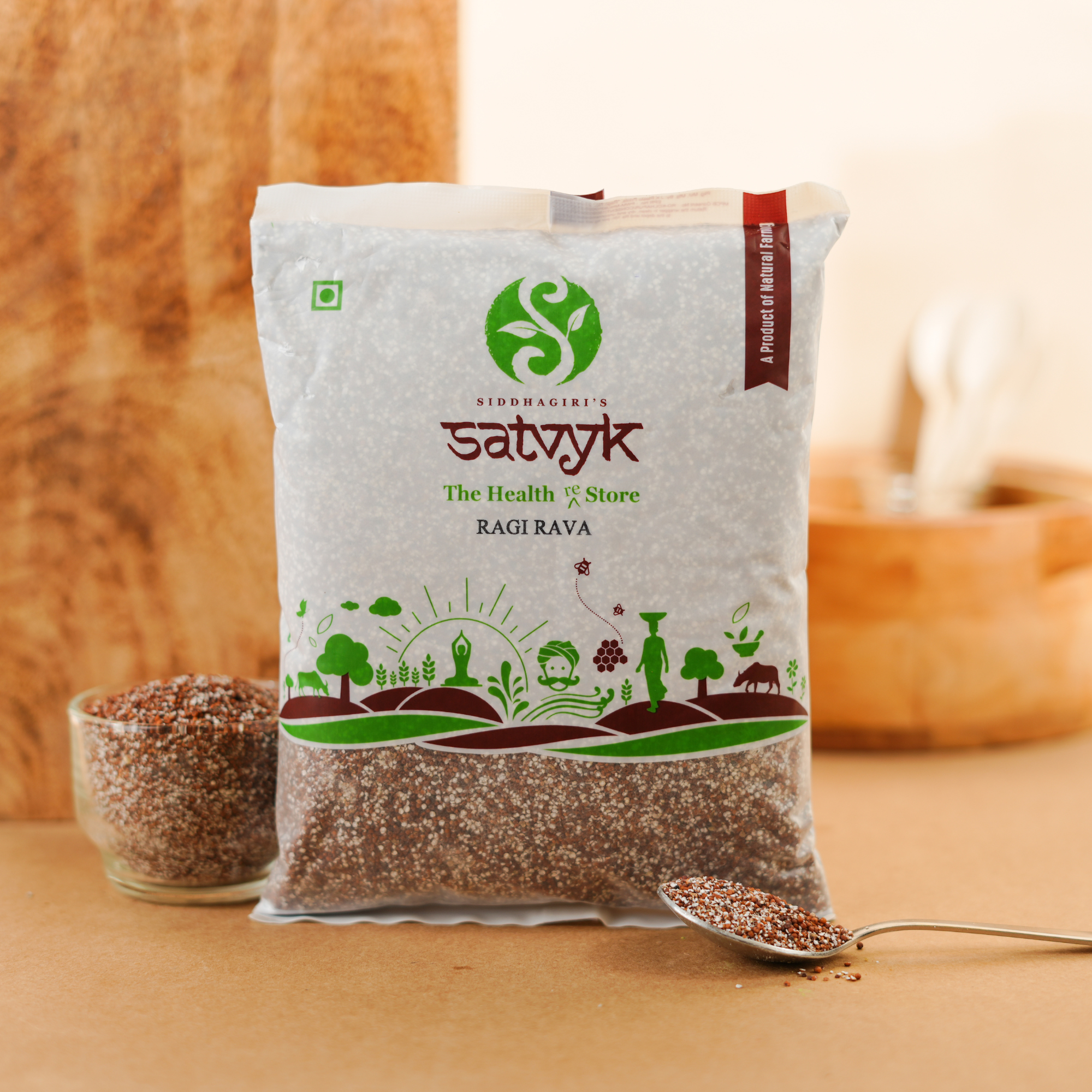 Ragi Rawa | Finger Millet Semolina | Calcium-Rich & Gluten-Free | Ideal for Porridge, Idli & Upma