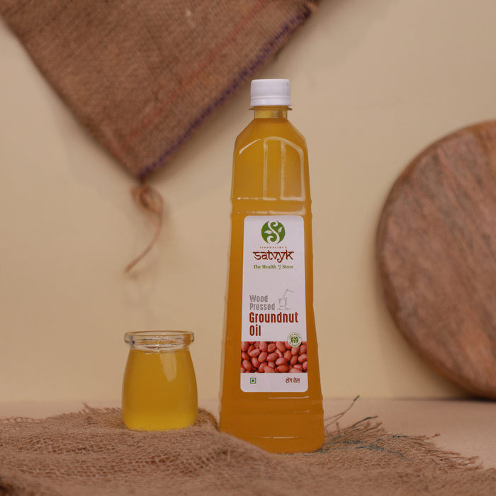 Cold-pressed Groundnut oil |  Peanut Oil| Wood-pressed oil, Non-GMO | Satvyk Groundut Oil