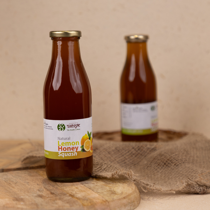 Lemon Honey Squash, Instant drink| Refreshing Nimbu Syrup| No preservative, Natural - No additives, Sweetened with raw honey | Satvyk Lemon Honey Squash