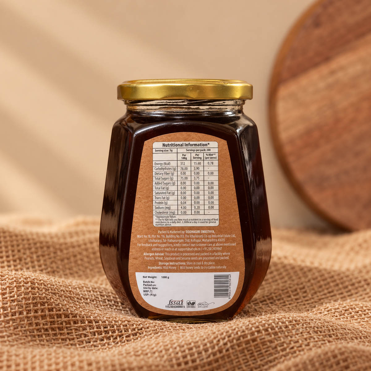 Wild Honey | Forest-Harvested & Raw | Unprocessed & Unfiltered | Rich in Antioxidants | No Added Sugar | Natural Energy Booster