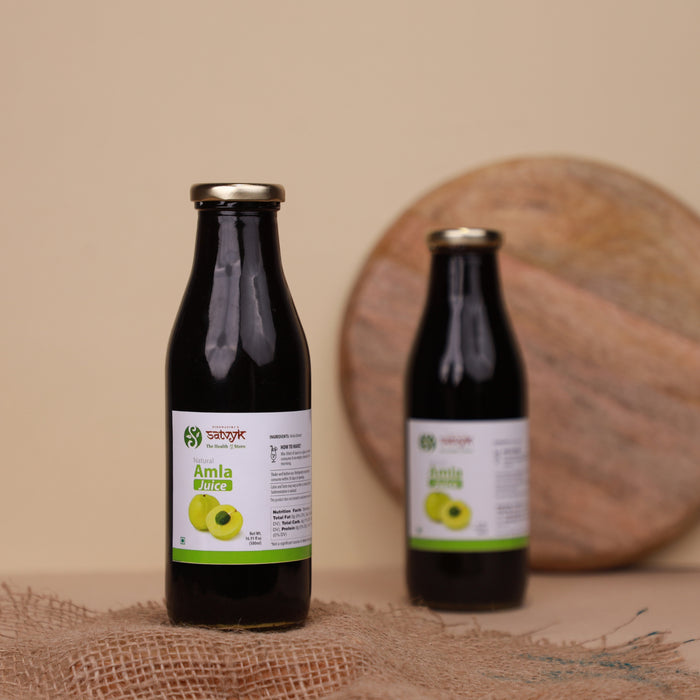Coldpressed Amla Juice | Indian Gooseberry juice | Natural Amla juice | Rich source of Vitamin C | Natural Juice | Natural immunity booster | No added sugar | Satvyk Amla Juice
