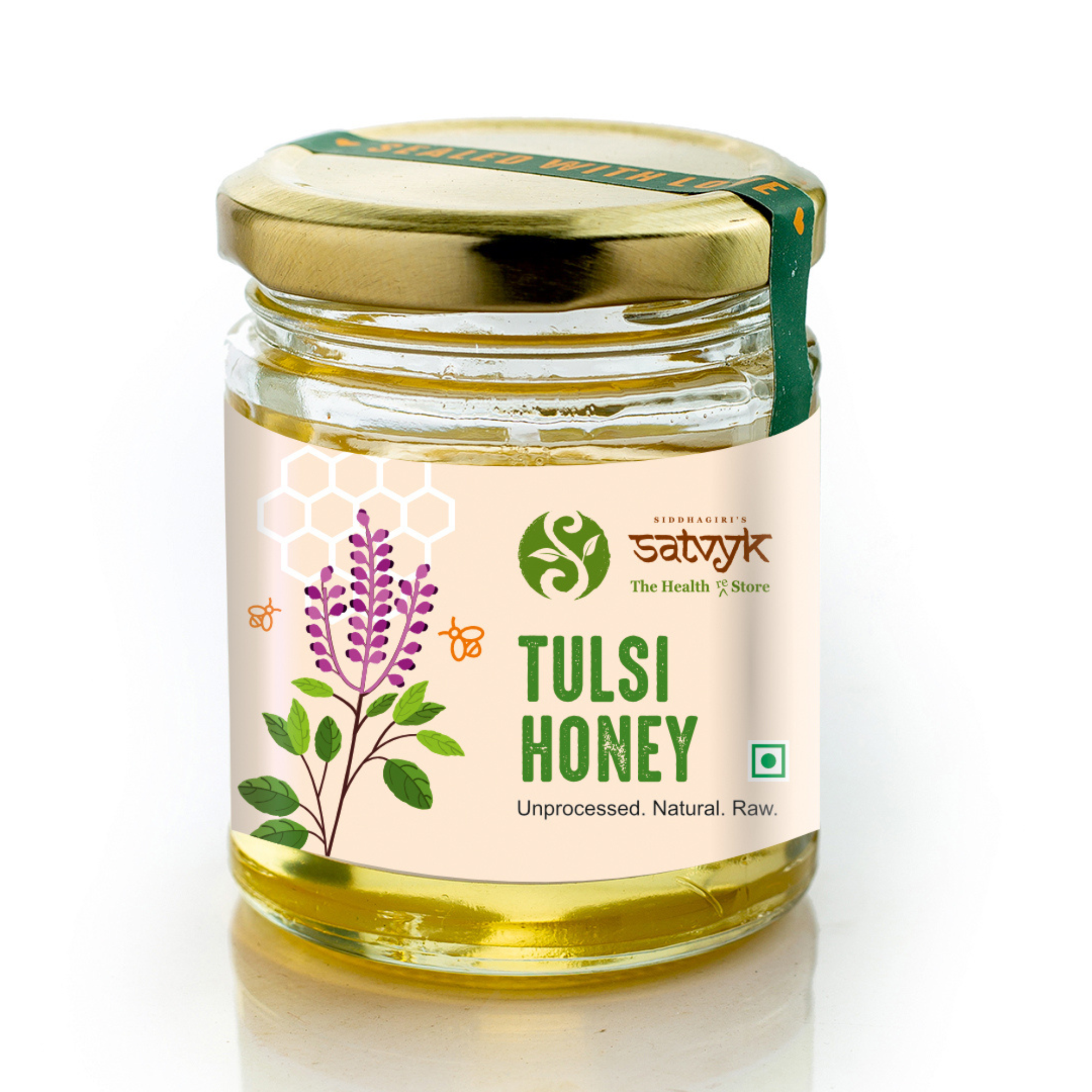 Tulsi Honey | Infused with Holy Basil | Immunity Boosting & Soothing | Raw, Unprocessed | No Added Sugar