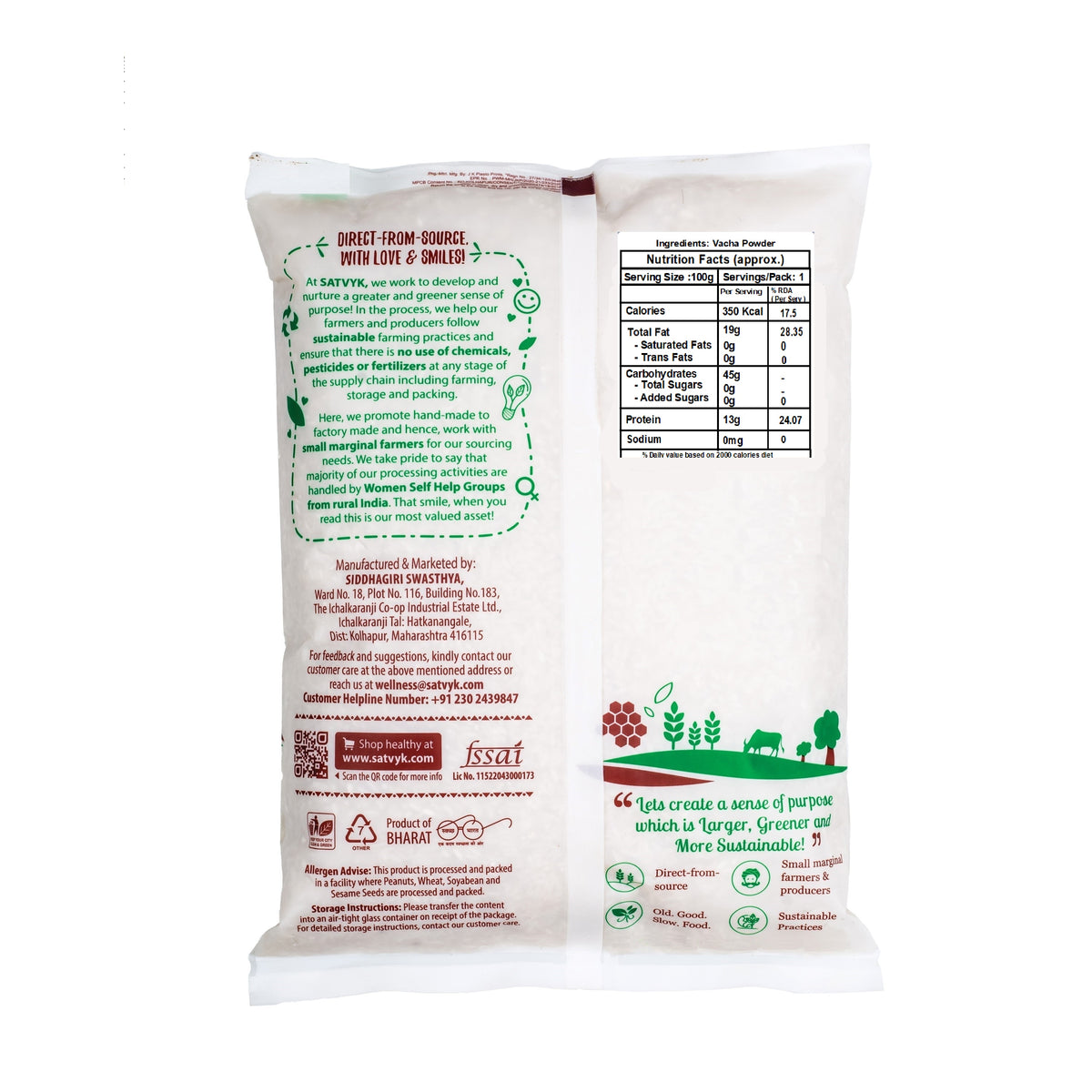 Vacha Powder | Traditional Tonic | Supports Memory, Speech & Digestion | Natural Wellness Supplement